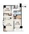 2LDK、価格7980万円、専有面積55.43m2、バルコニー面積2.99m2 約13.3帖のLDKを中心に、居室をバランス良く配置した使いやすい2LDKプラン。ウォークインクローゼットや収納スペースを豊富に確保し、室内をすっきりお使いいただけます。